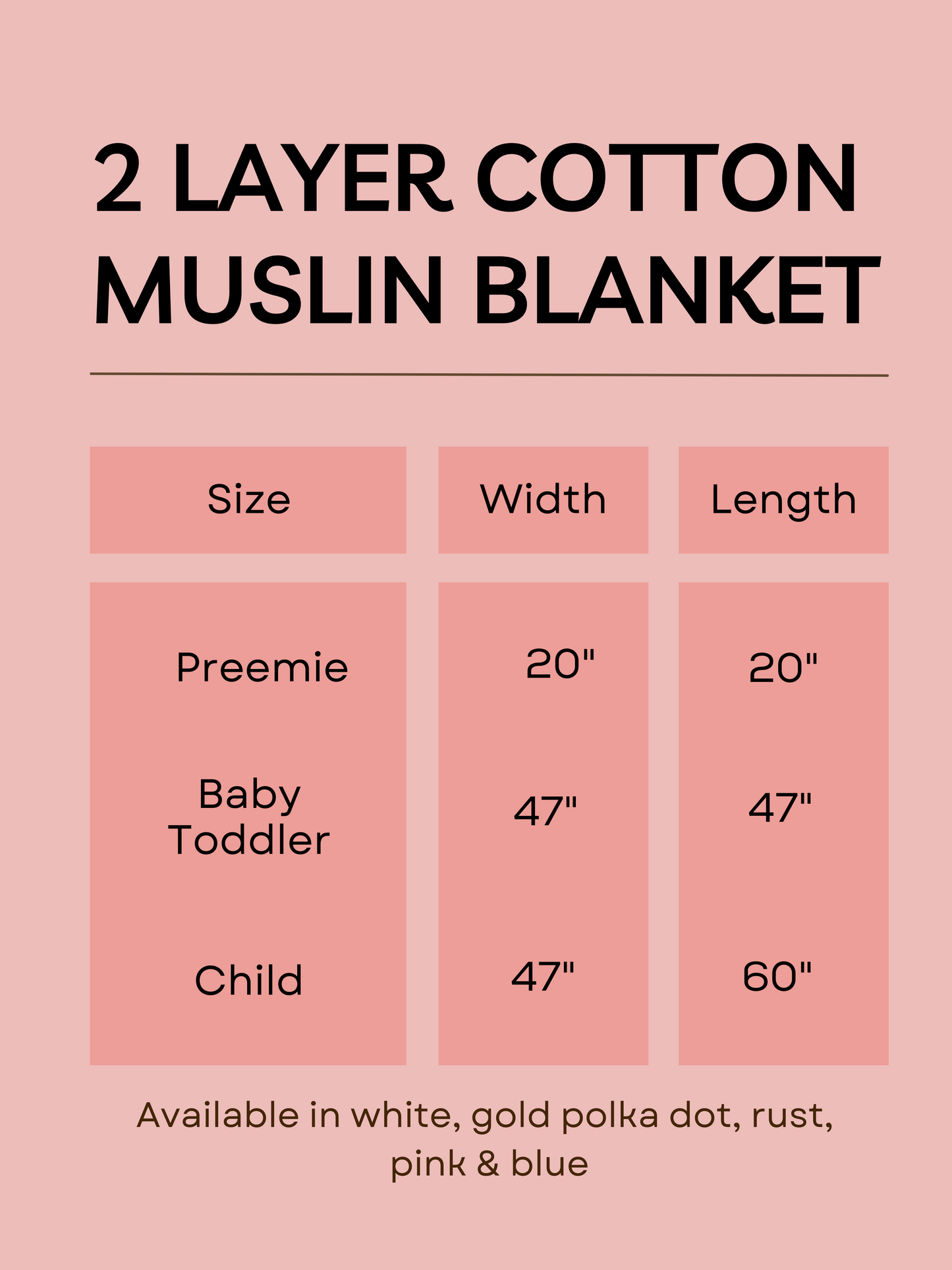 Cozy Child 2-Layer Cotton Muslin Blankets - Available in 2 Vibrant Colors