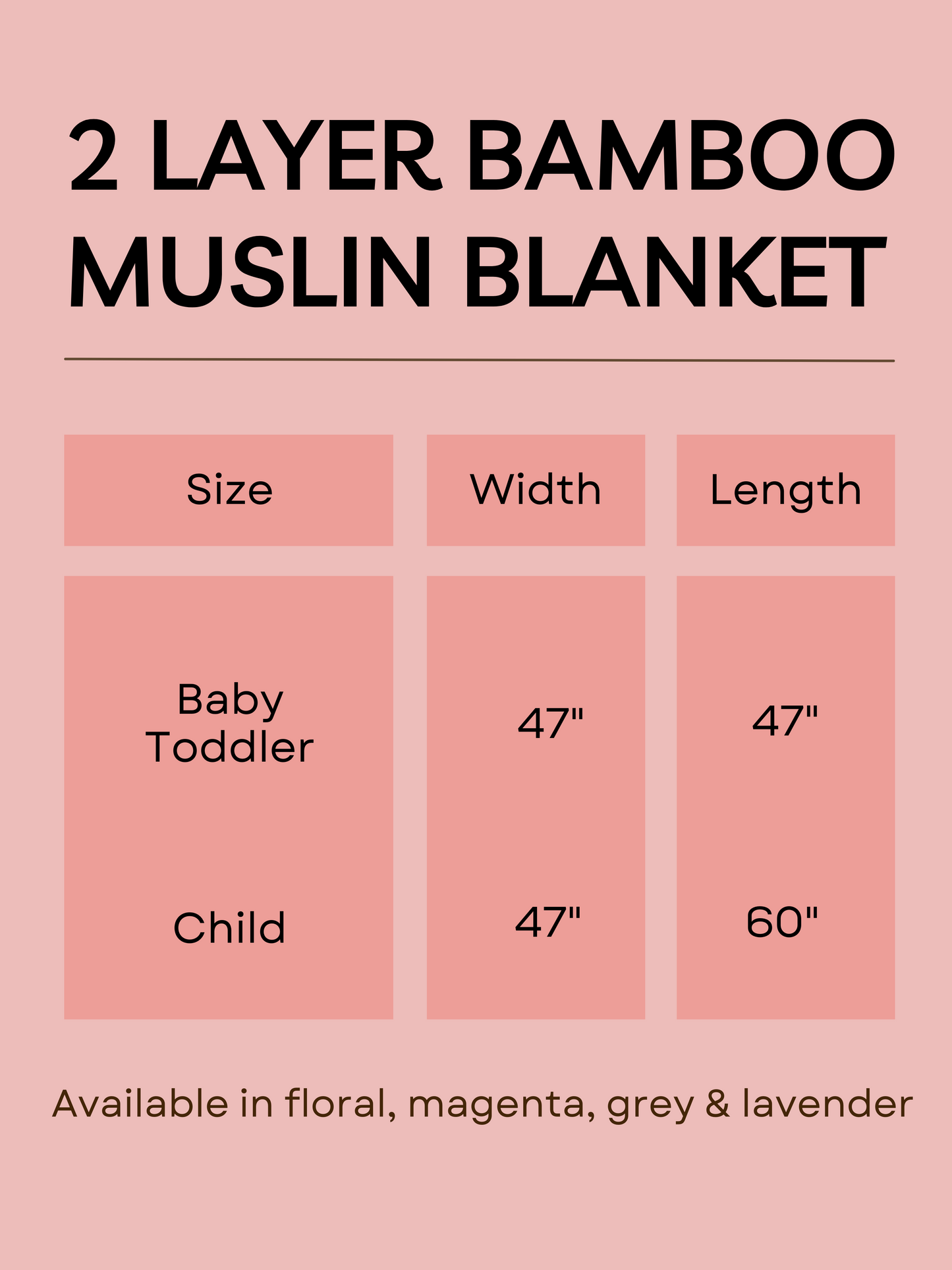 Cozy Child 2-Layer Bamboo Muslin Blankets - Available in 2 Delightful Colors